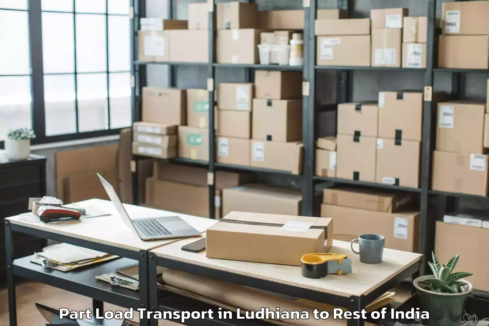 Top Ludhiana to Synrang Kaban Part Load Transport Available